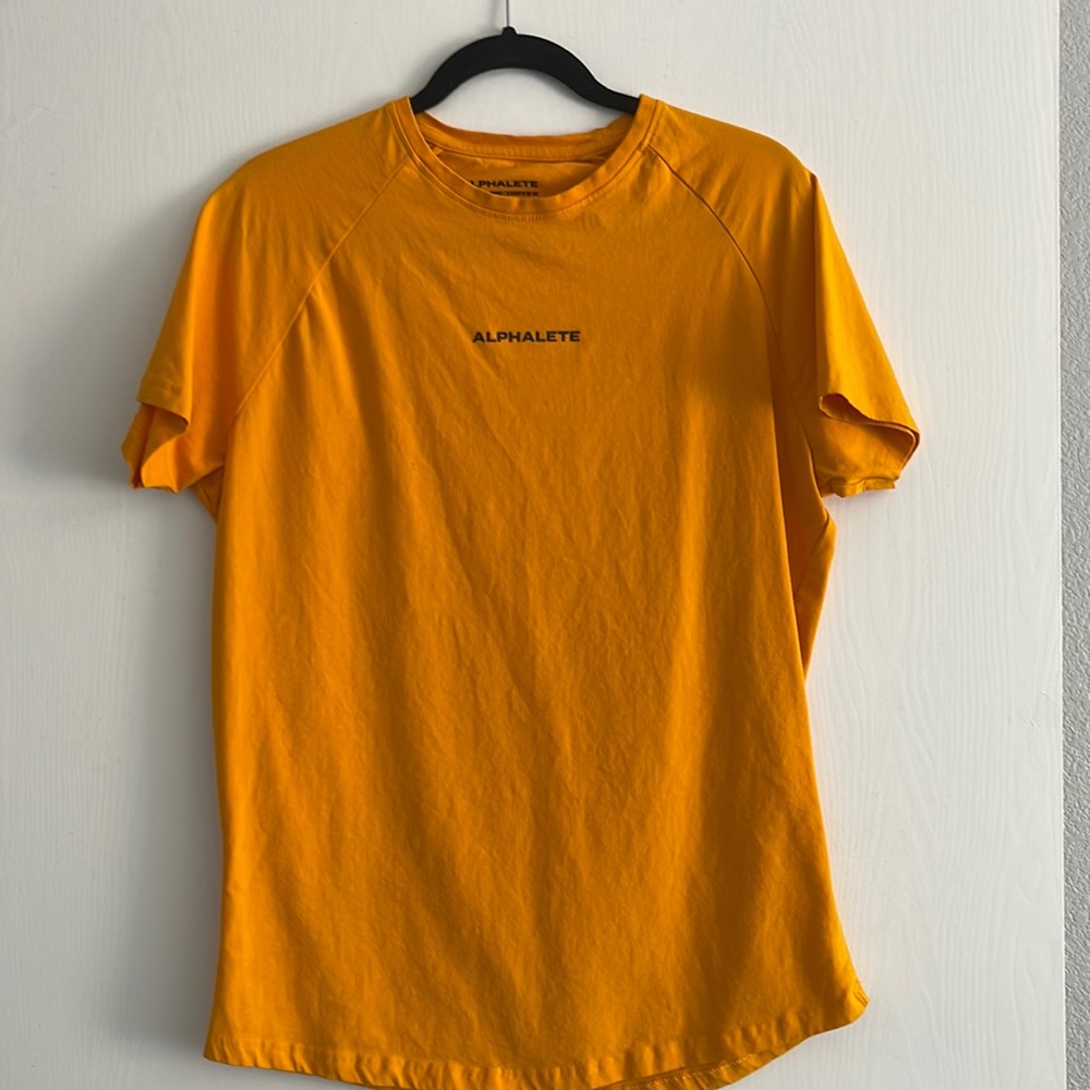 Alphalete gold scoop tee